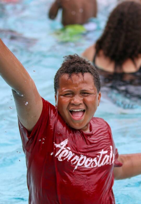 boy in pool
